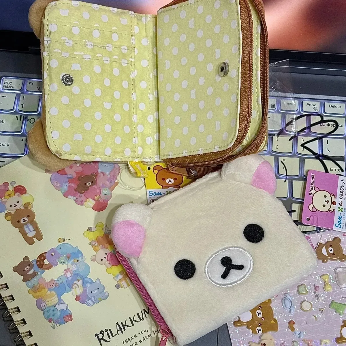 Japanische Kawaii Rilakkuma Münzbörse Kartenetui Kurze Geldbörse Plüsch-Aufbewahrungstasche Geburtstagsgeschenk – Detail 10