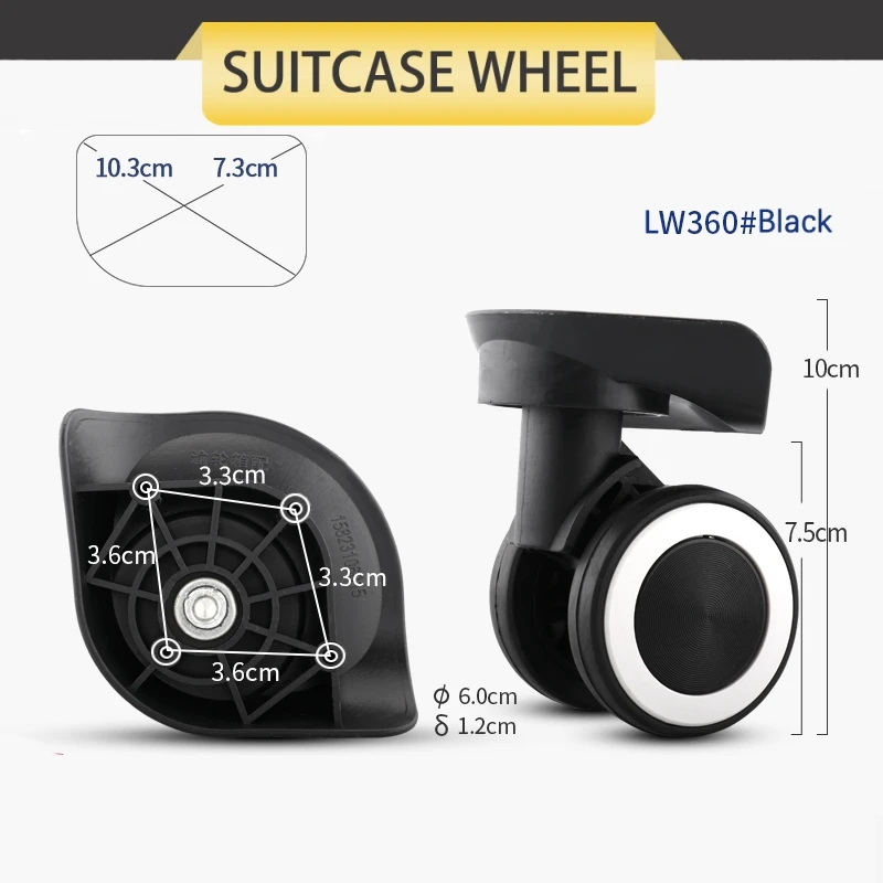 Substituição De Borracha Roda para Bagagem de Viagem, Trolley Caso Roda, Reparação, Manual Giratória Rodízios, Mala Acessórios, Alta Qualidade