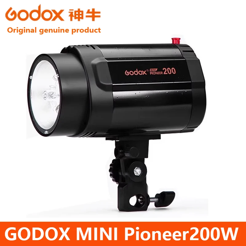 Godox Mini Pioneer 200W Pequeño fotografía luz flash para naturaleza muerta, ropa, iluminación de joyería, retrato, foto de identificación, luz de fotografía profesional, estudio fotográfico interior