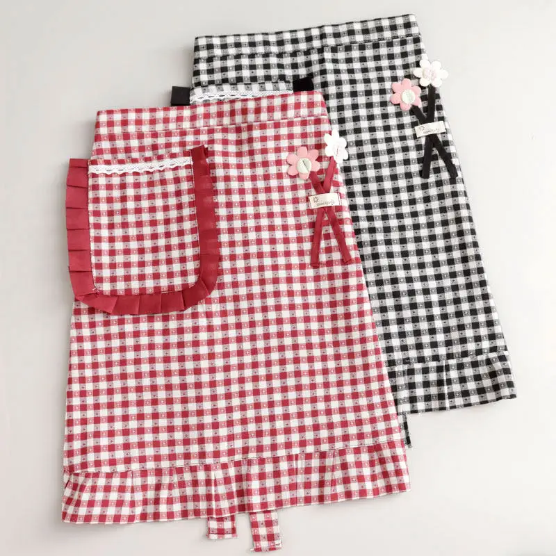 Fabric Apron Half-length Durable Waistband Short Style Apron Kitchen Cooking Household Breathable Work Half-body Working Cloth