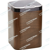 Smart trash can household with lid induction electric induction open lid wooden storage bucket large
