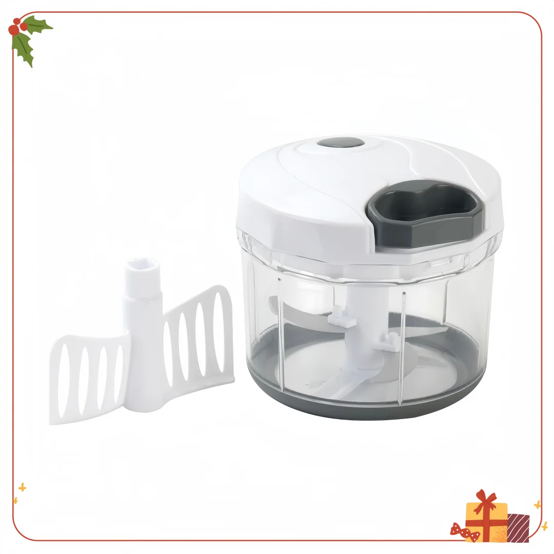 

Efficient SS Blades Pull Chopper 4qt Set, Ideal for Beginners & Busy Families