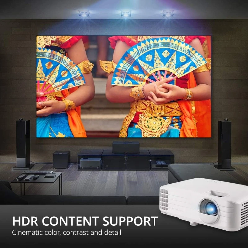 3200 Lumens 240Hz 4.2ms Home Theater Projector with HDR, Auto Keystone, Dual HDMI