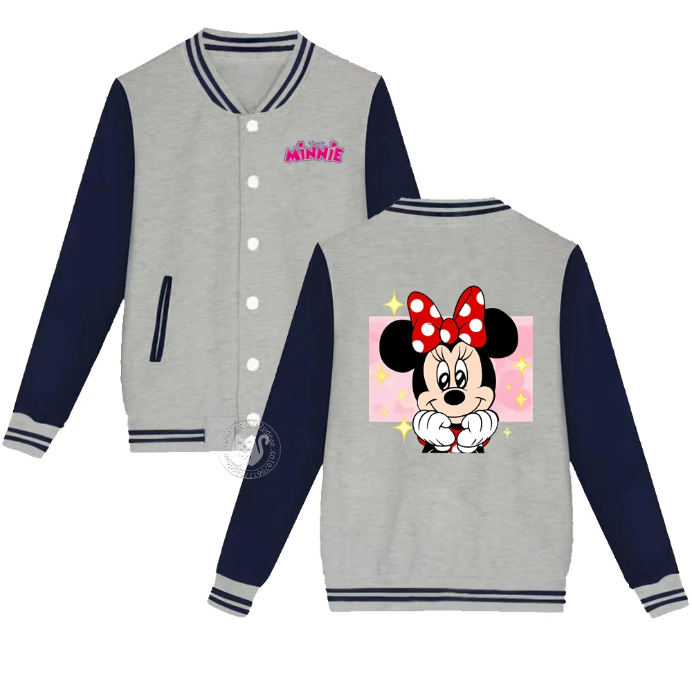 Disney Collection Children\'s Fall/Winter Baseball Uniforms Cute Mickey Print padded warm coats for boys and girls ages 2-14