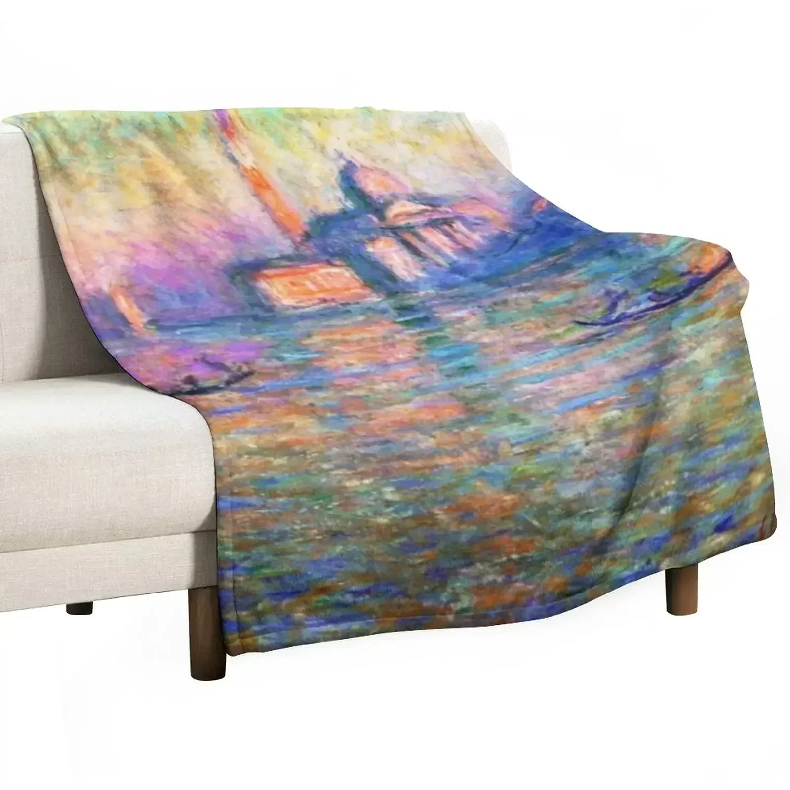 Claude Monet | Church of San Giorgio Maggiore at Dusk Throw Blanket Plaid Sofa Quilt Blankets