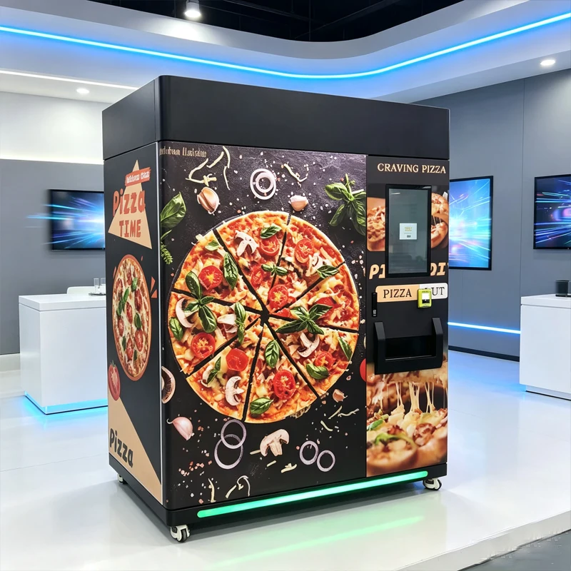 Automated Pizza Vending Machine Touch Screen Operate Hot Ready‑to‑eat Pizza Vendor Customized