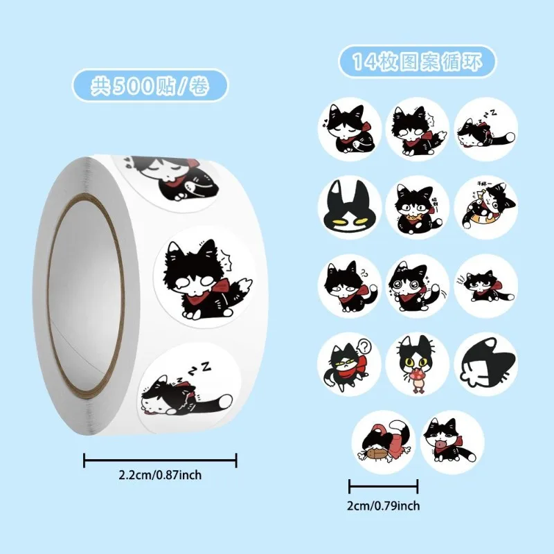 500 قطعة شخصية كرتونية لذيذة في الزنزانة ‌ ملصقات زخرفية على الجدران الإبداعية