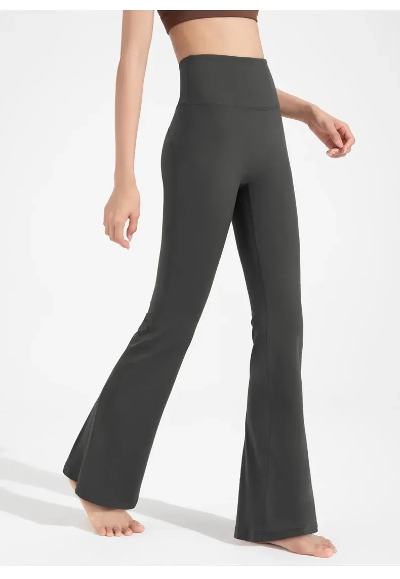Pilates-Sporttights mit hoher Taille, ausgestellte Yoga-Hose, nahtlose Leggings, Damen-Fitness-Hosen mit Hüftlift, hautfarbene Freizeit-Sport-Yoga-Hose – Detail 11