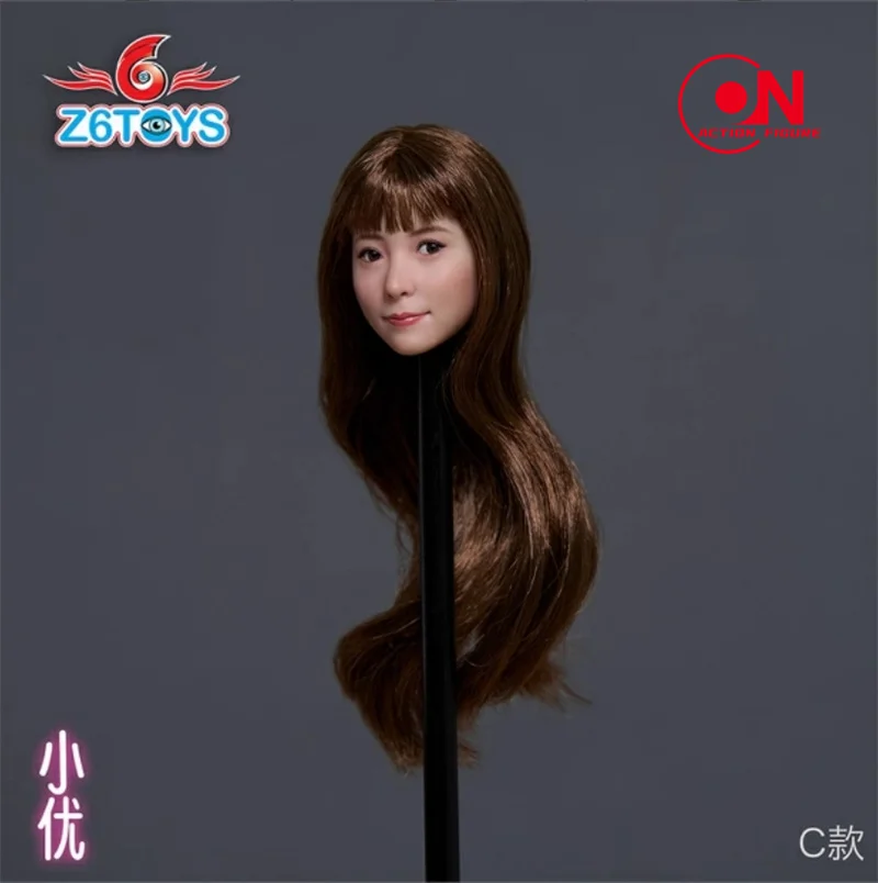 Z6TOYS ZC013 1/6 Island Country Girl Xiaoyou Head Sculpt Movable Eyes Head Carving Fit 12'' Female Soldier Action Figure Body