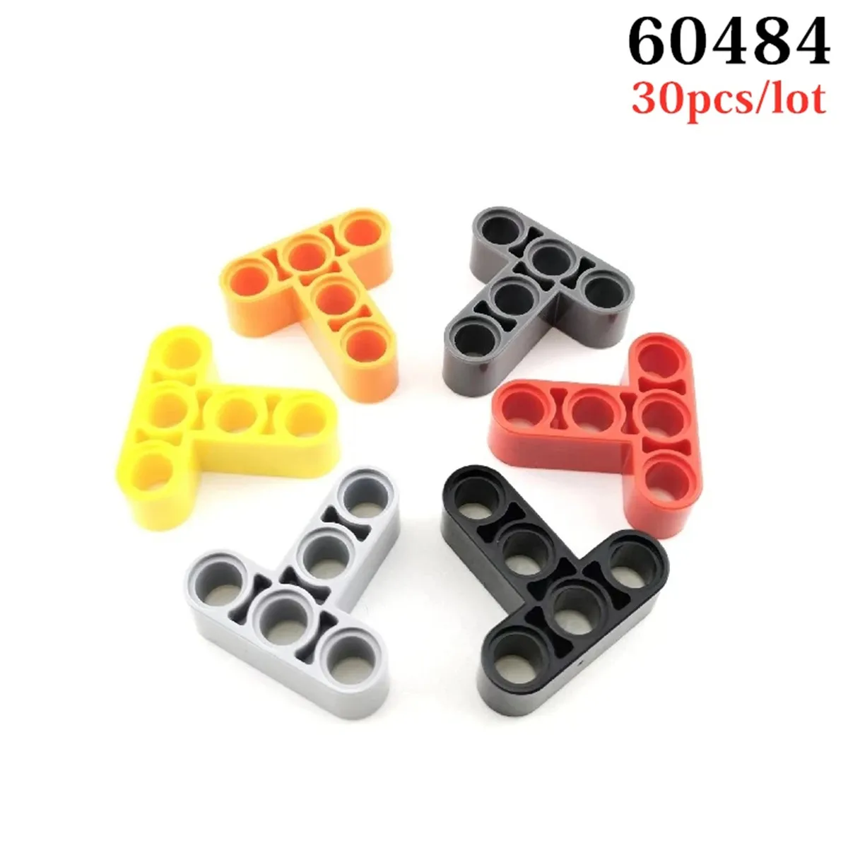 30Pcs/lot Building Blocks 60484 High-Tech 3x3 Holes Liftarm Parts Assembles Car Particles DIY Educational Kids Toys