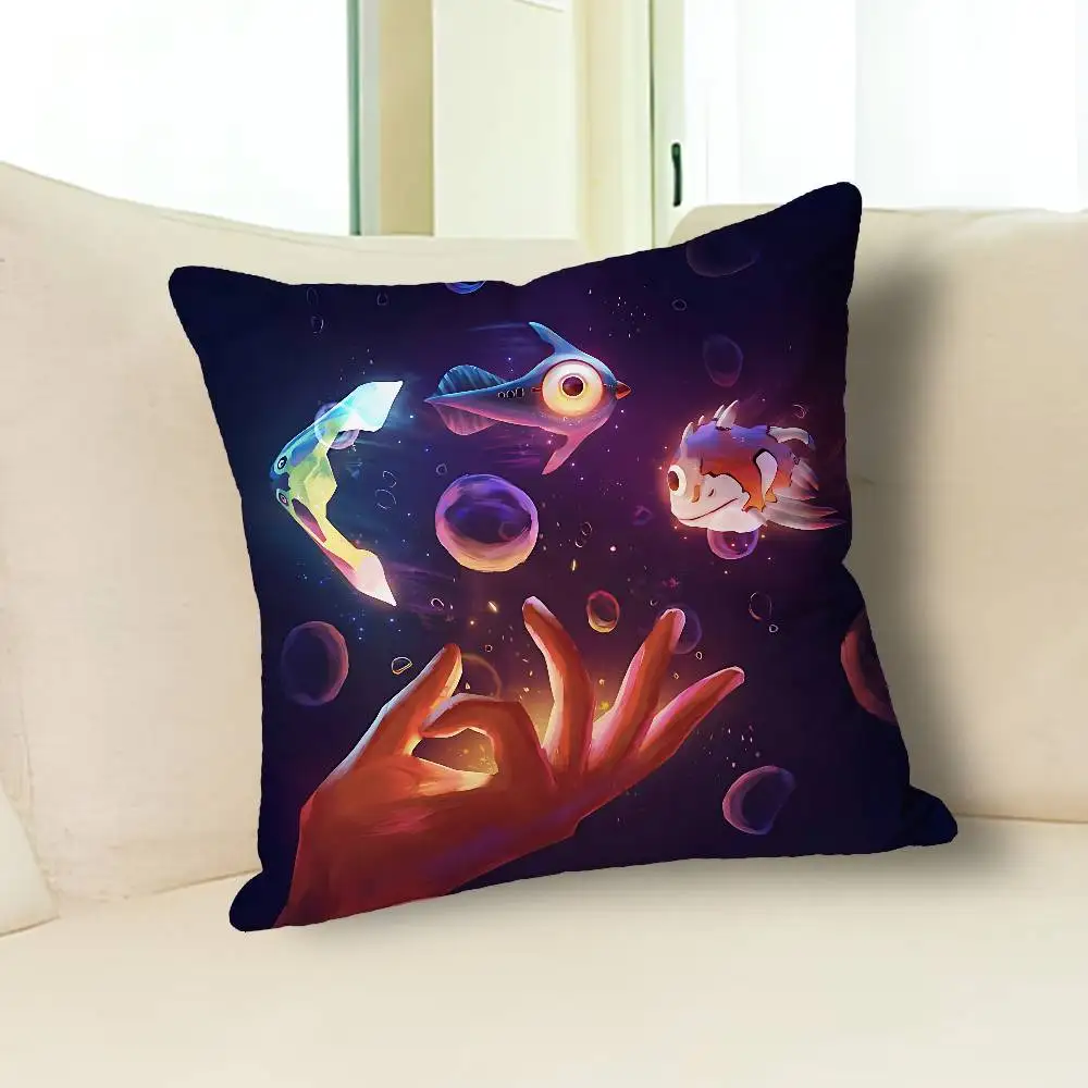 Game S-Subnautica 2 Anime Celebrity Merchandise All-Match Printed Pillow Case Sofa Car Office Room Decoration Protector