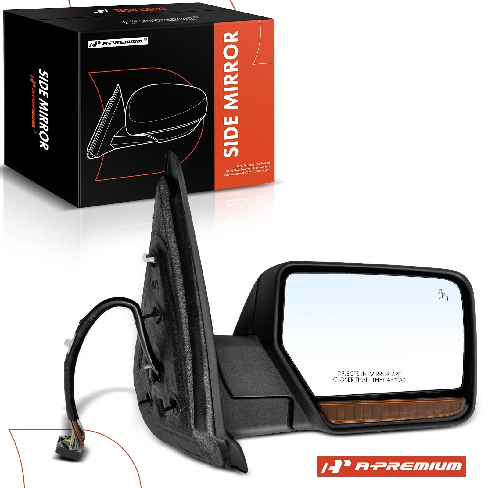 A-Premium Passenger Side Power Door Mirror for Ford Expedition 2015-2017 Power Folding Blind Spot Detection Turn Signal Light