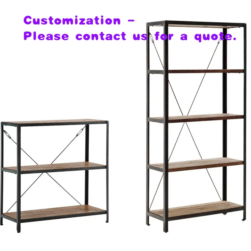 

custom.Office File Cabinet Simple Modern Boutique Black Office Bookcase Display Shelf With Iron Shelf Book Rack Wrought Iron Fra