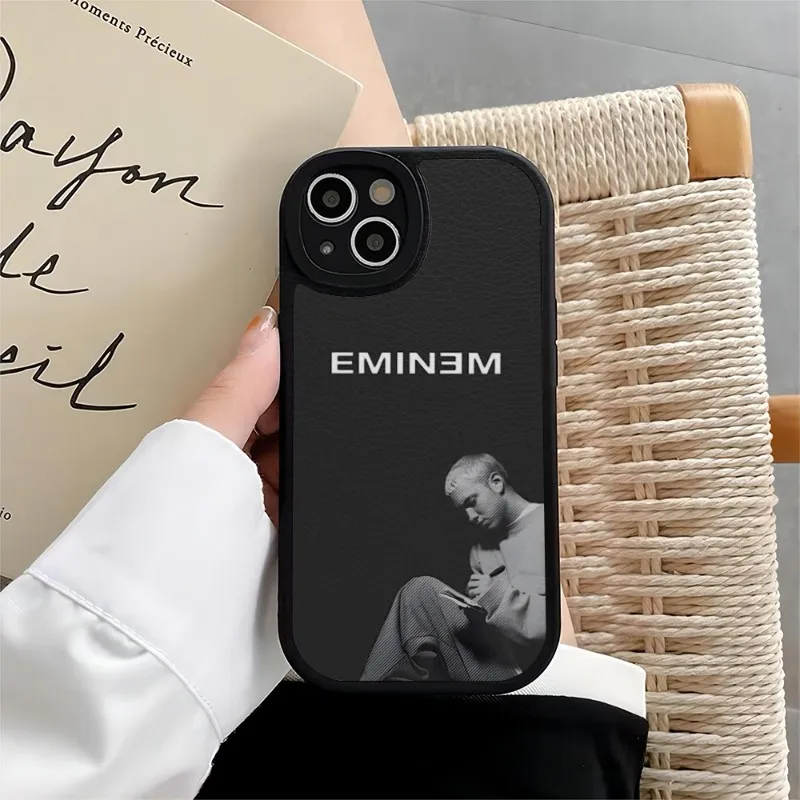 Marshall Mathers Eminem Phone Case For IPhone 14 11 13 12 Pro Max Mini Xs X Xr 7 8 Plus SE2020 Leather Texture Cover