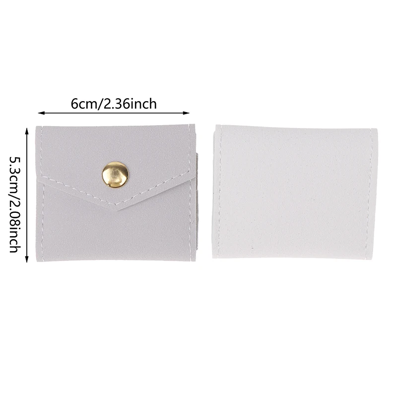 Mini enveloppe à fermeture à bouton-pression pour bijoux, microcarence, daim, luxe, collier, boucles d'oreilles, emballage, sacs en poudre