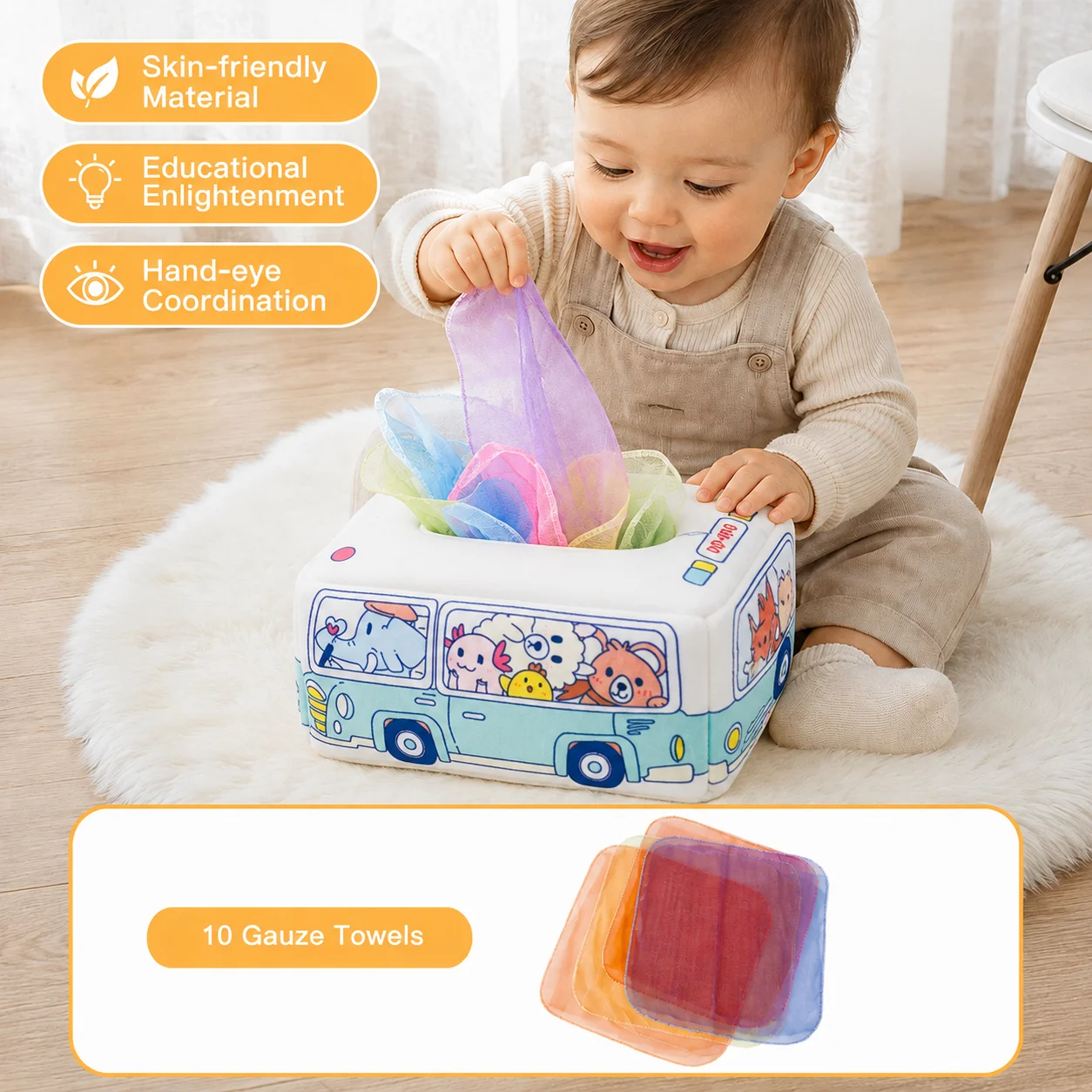 Kids Education Kit - Brinquedo de Esticar Rolo de Papel