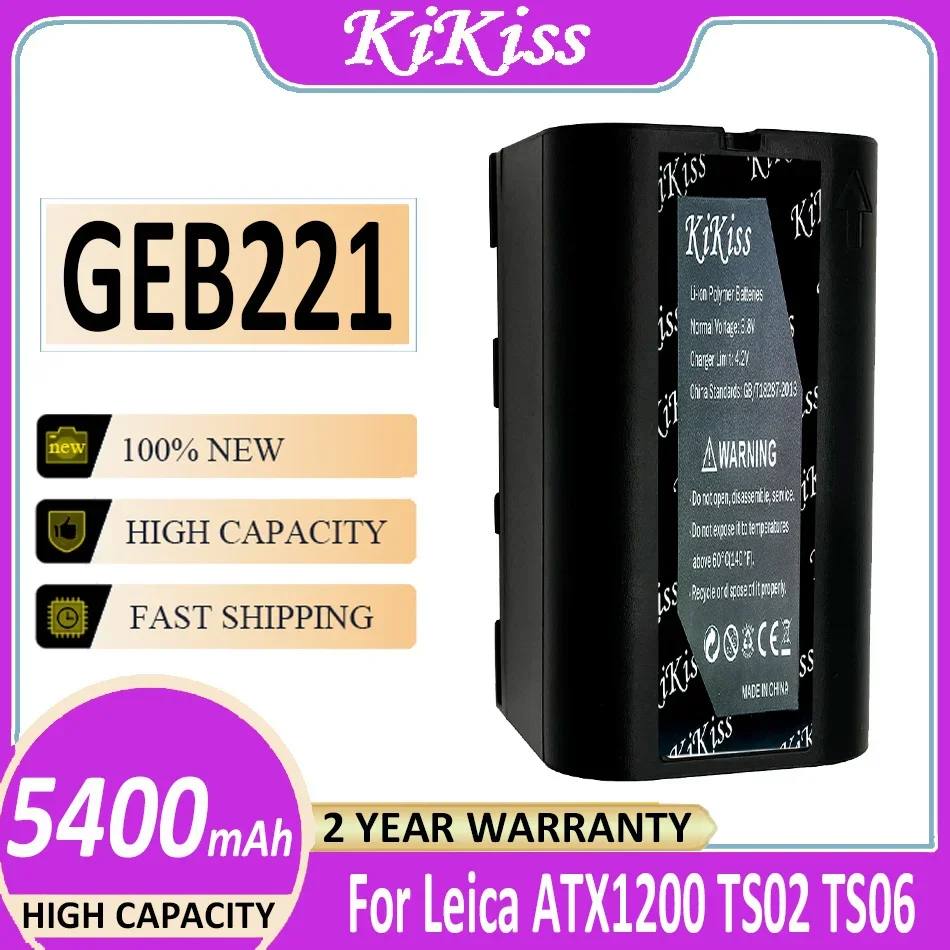 

KiKiss Battery GEB221 5400mAh For Leica ATX1200 TS02 TS06 TS09 TPS1200 Total Station Bateria