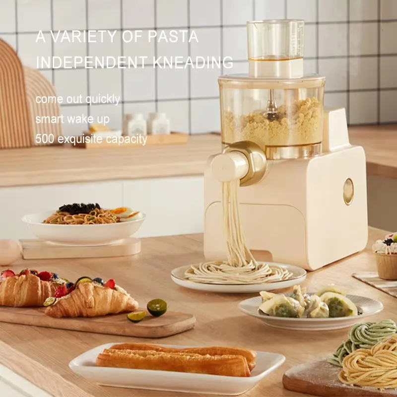 Compact 2.2L Electric Pasta Maker, Automatic Noodle Making Machine, Household Kitchen Tool for Fresh Grain Food Preparation