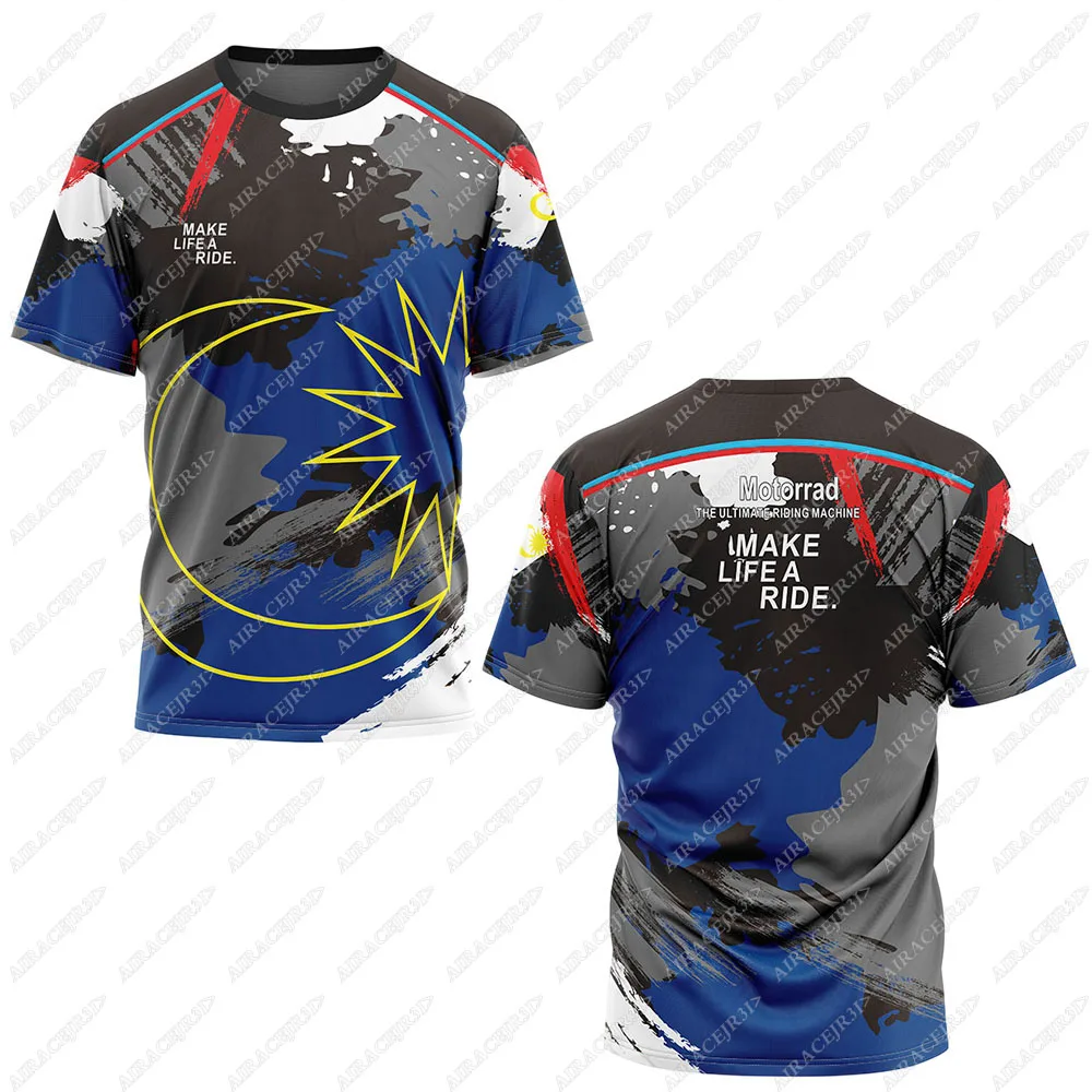 For BMW Motorcycle Touring T-Shirt Motorrad Ride Classic Adventure Racing Cold Feeling Summer Quick-Dry Short Sleeved