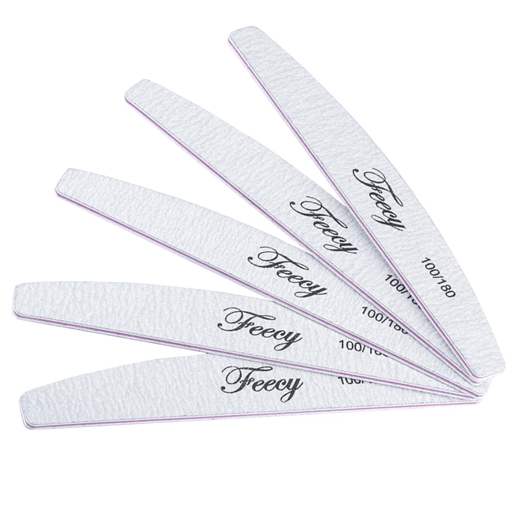 10Pcs/Lot Nail File Buffer Double Side Nail Files Buffer 80/100/150/180/240 Grit Limas Trimmer Lime Nail Art Ongle Manicure Tool