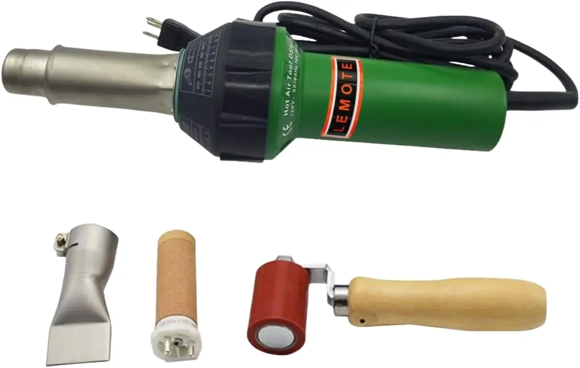 

1600W Hot Air Welding Gun for Plastic, Roofing & PVC - 110V, 650°C Max Temp