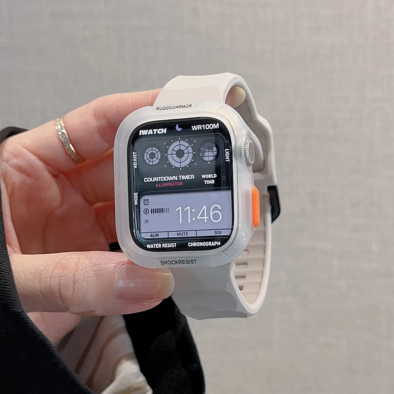 Weiche TPU-Hülle für Apple Watch 10 9 8 Gehäuse 46mm 42mm 45mm 41mm 44/40mm Ultra Schutz iWatch Series 7 SE 6 5 Stoßfänger Zubehör – Detail 4