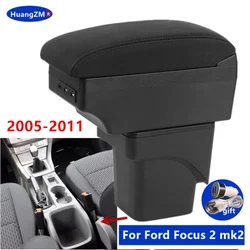 For Ford Focus 2 armrest box For Ford Focus 2 Mk2 2005 2006 2007 2008 2009 2010 2011 Car Armrest Box Storage box car accessories