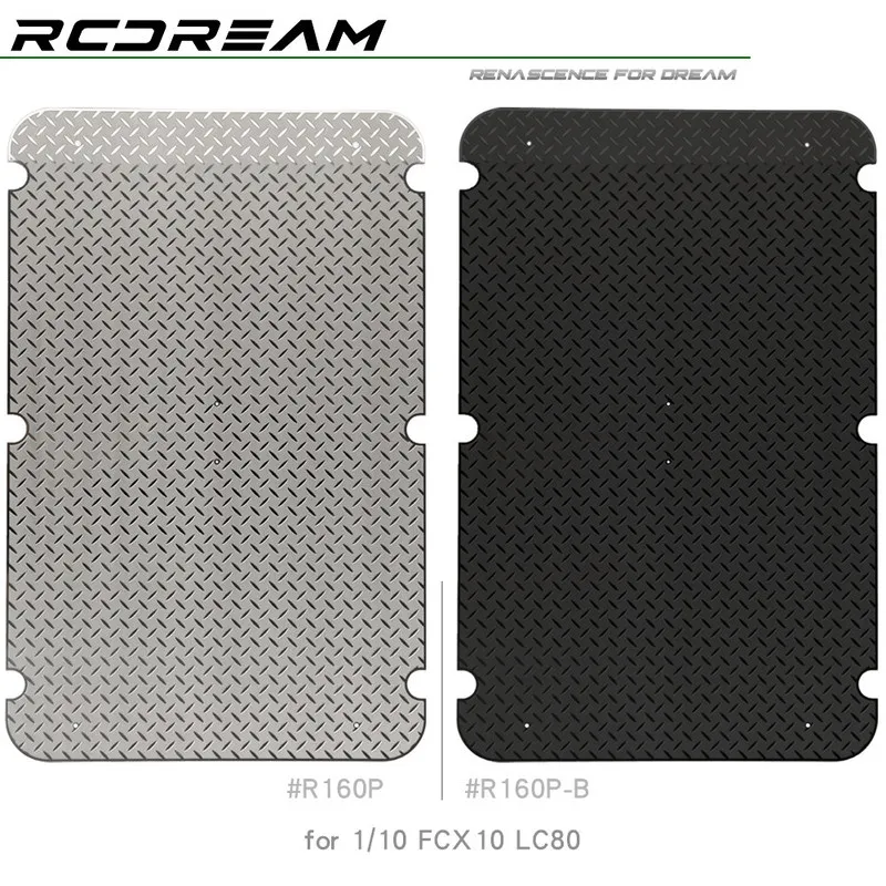 RCDream Roof Rack Stainless Steel Plate Metal Floor for FCX10 LC80 1/10 Upgrade Parts Accessories Replacement Offroad