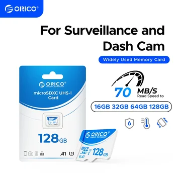 ORICO carte Micro SD TF carte mémoire 16GB 32GB 64GB 128GB Class10 V10 pour appareil photo/Drone/Téléphone caméra de tableau de bord