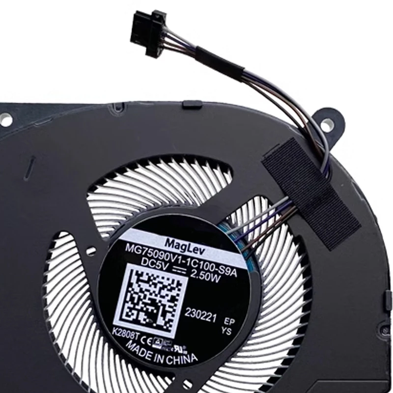 MG75090V1-1C100-S9A New Original For Mechanical Revolution Jiaolong 7 Titanium Tantalum Plus Fan RTX30 Series CPU Cooling Fan