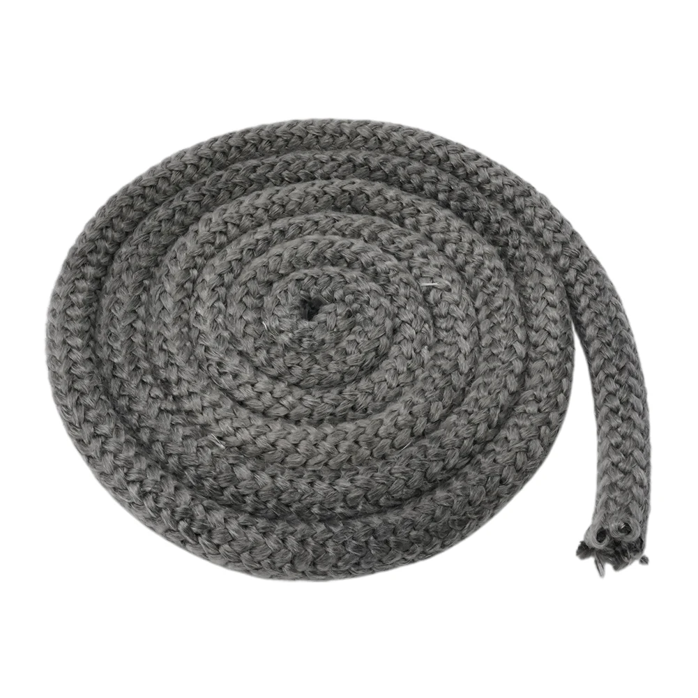 Sello de cuerda de fibra de vidrio, cuerda de sellado de 18/20mm, piezas de estufas, resistente a la temperatura, cable de junta de chimenea negro de alta calidad