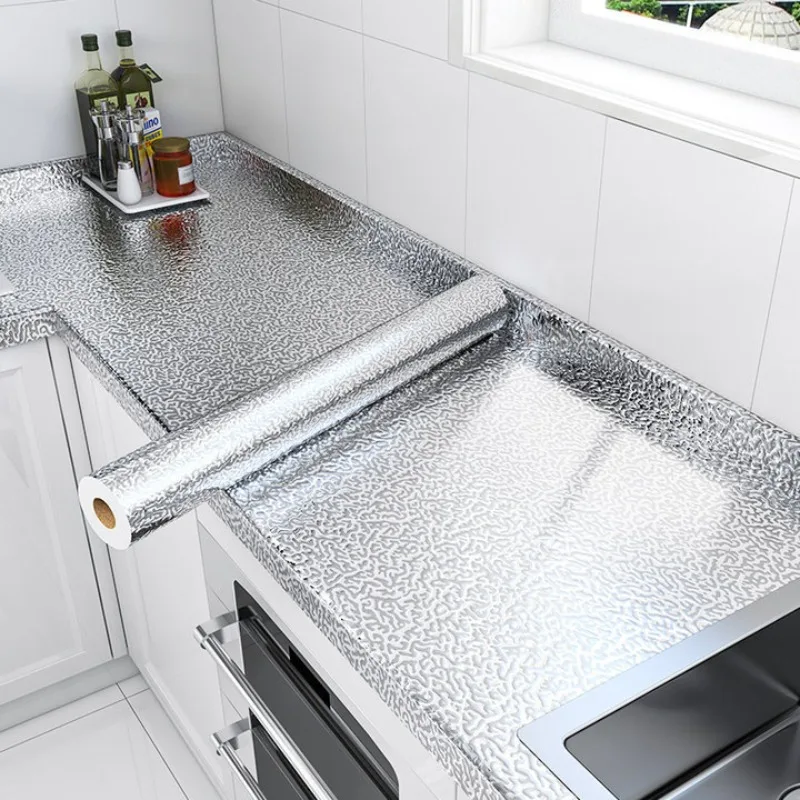 Waterproof Stickers for Kitchen Sinks and Aluminum Foil for Kitchen Cabinets, Convenient and Easy To Maintain