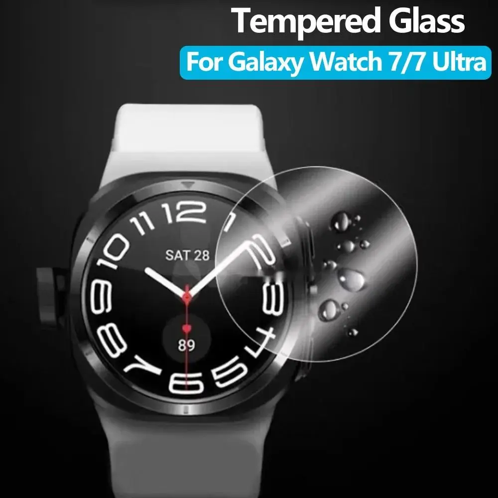 Película de vidro temperado resistente a riscos, 40/44/47 mm, película protetora de alta definição, acessórios para smartwatches, compatível com Samsu