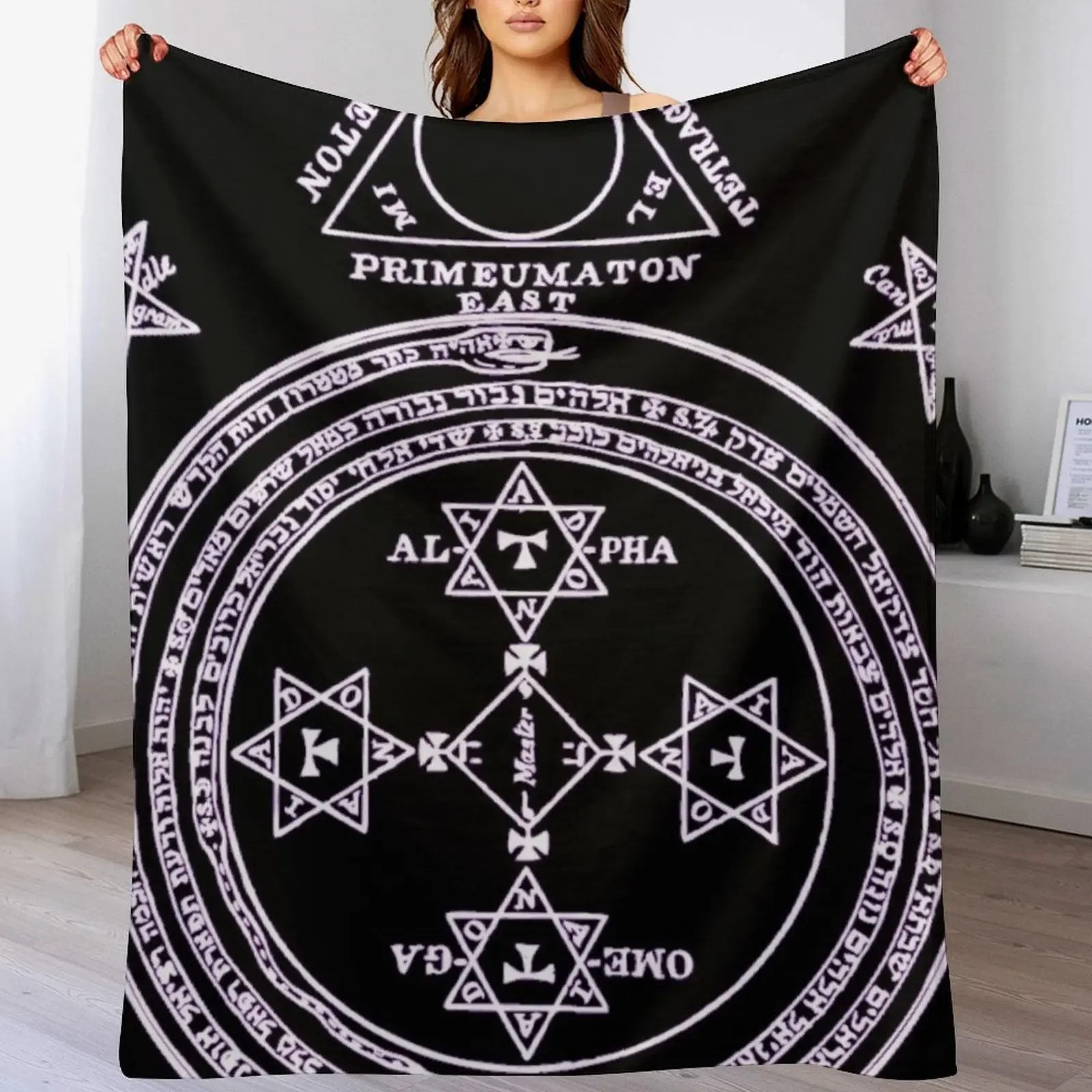 

Magical Circle of King Solomon INVERTED Throw Blanket Winter beds Thermal cosplay anime Heavy Blankets