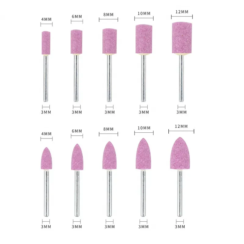 

5pcs 3mm Ceramic Grinding Head Shaft Mounted Polishing Abrasive Wheel for Dremel Rotary Power Tools