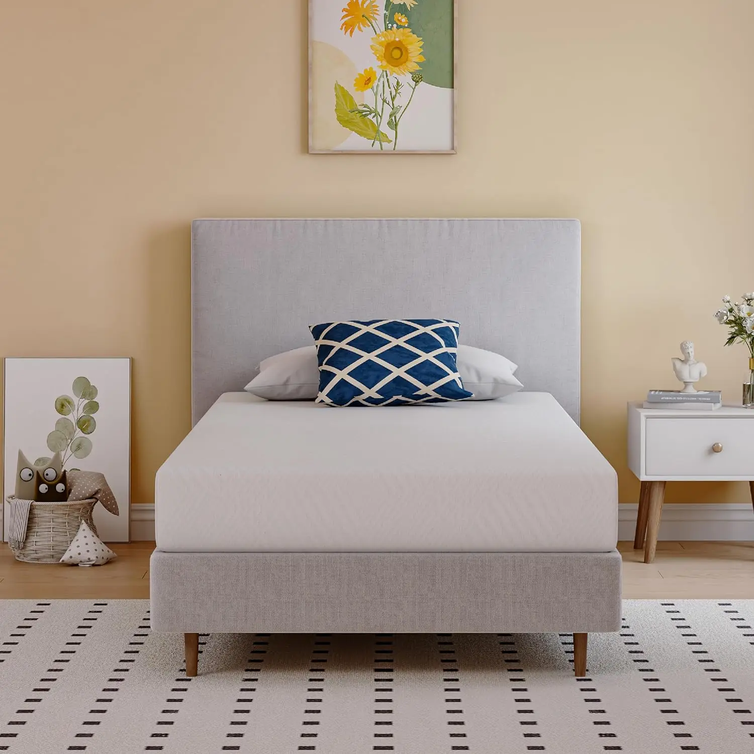 Matelas en Mousse à Mémoire de Forme pour Enfant, Lit de Jour Individuel Superposé, Taille Unique, 6 Pouces