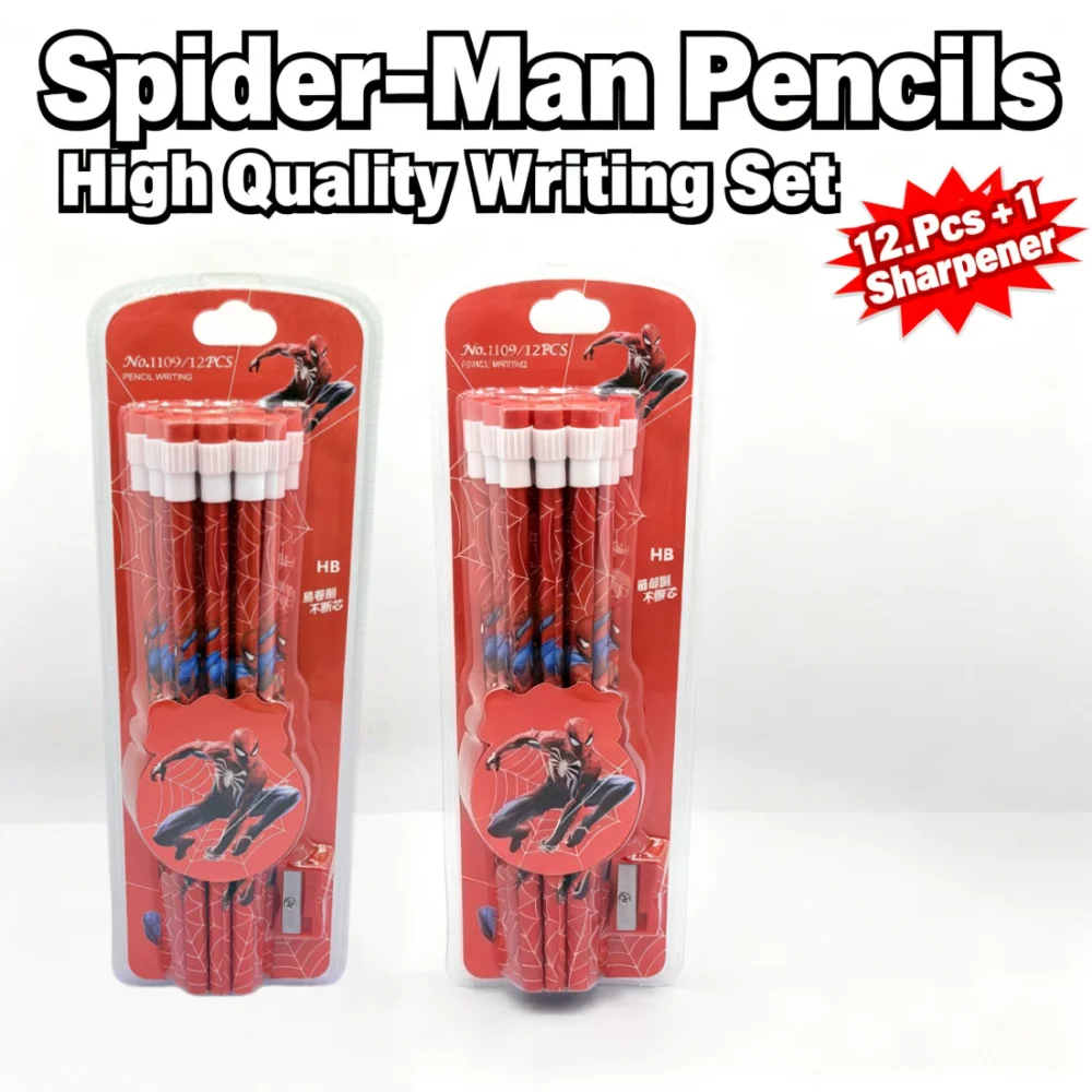 

Marvel Spider-Man Pencils - Creative High-Quality 2B Pencils, Back-to-School Gifts, Educational Motivation Supplies