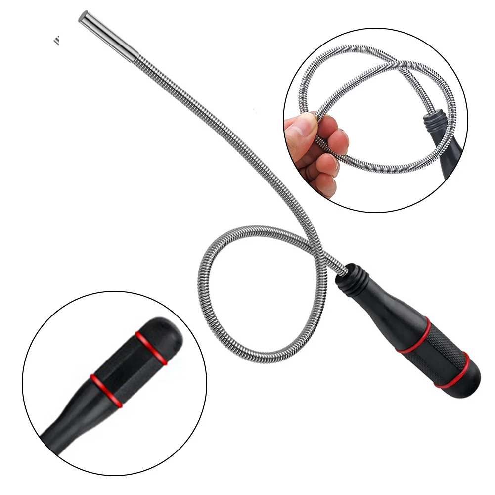 

Flexible Magnetic Pickup Tool Bendable Snake Pickup For Auto Repair Tools Suction Bar Magnet Spring Grip Grabber Portable Tool
