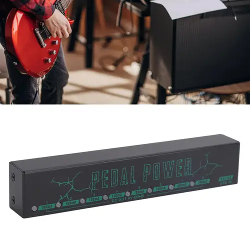 Fuente de alimentación para Pedal de guitarra M-VAVE PEDAL POWER, 8 fuentes de alimentación para Pedales aisladas, aleación de aluminio, salida CC, Pedal de efecto de 9V