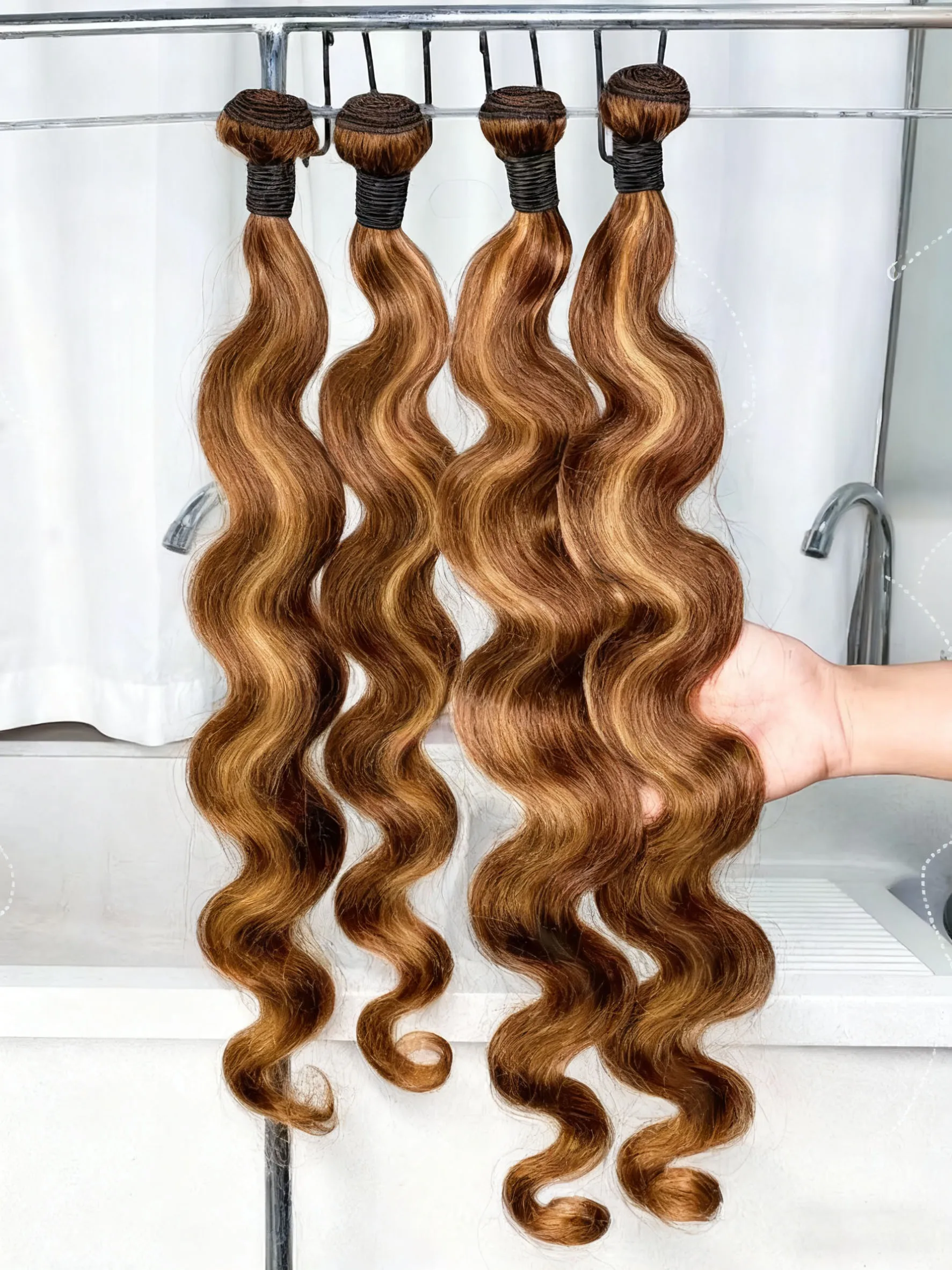 

Озероша # 4/27 объемная волна, 30-дюймовые пучки человеческих волос, 100% необработанные цветные волосы Remy, наращивание волос, быстрое плетение, ткань