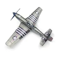 1/48 MUSTANG P-51D Fighter 4D Assemble Model American WWII P51 Airplane Glue-Free 6 Color Separation Quick Imposition Toy