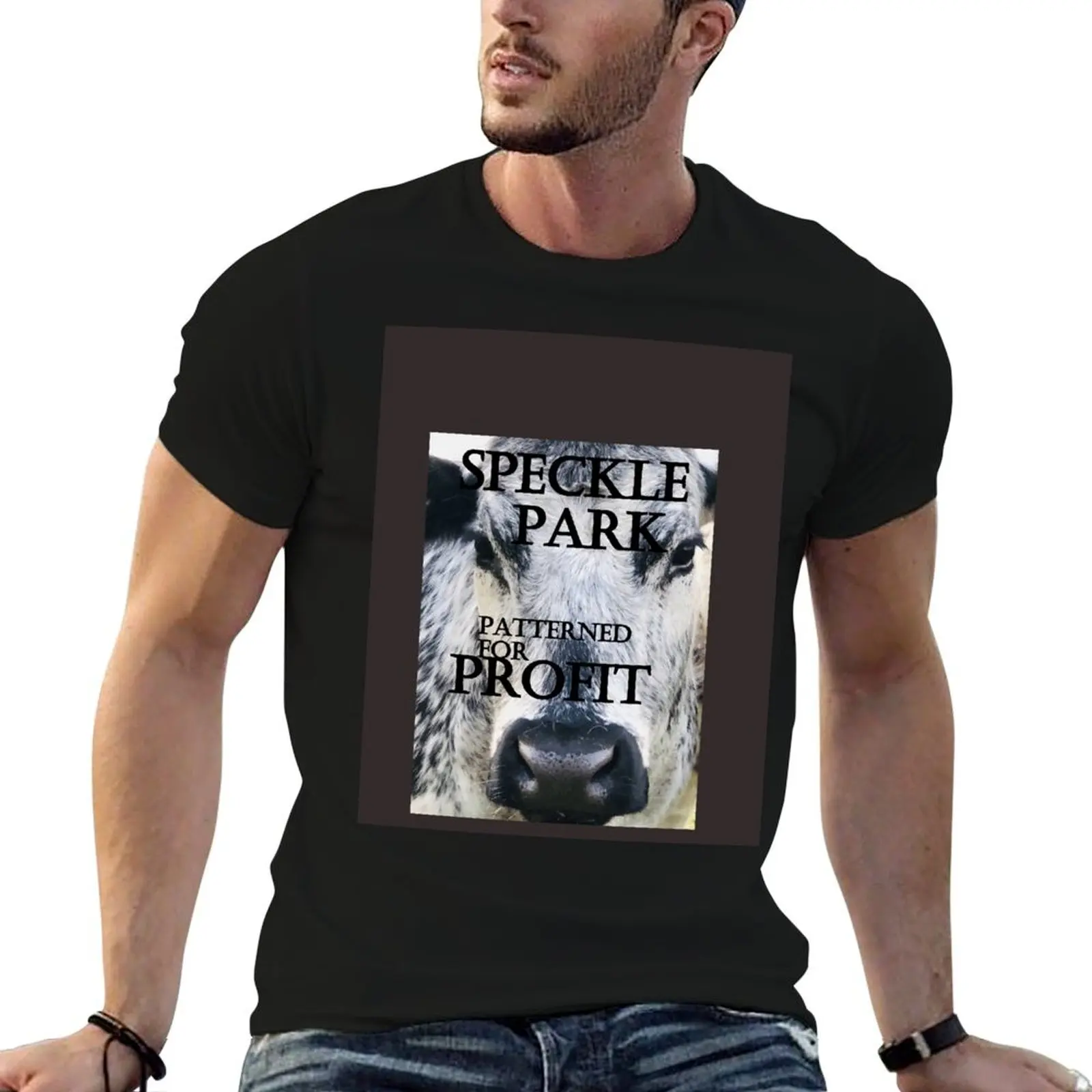 SPECKLE PARK CATTLE , PATTERNED FOR PROFIT BREED PROMOTIONAL T-Shirt plus size tops plain oversized graphic tee men t shirt