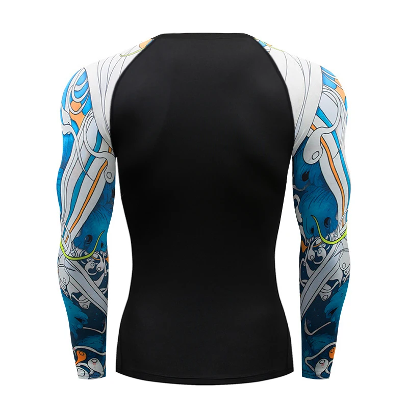 MMA T-shirt Men's Rashguard Long Sleeve Muay Thai T-shirts Gi BJJ Jiu Jitsu MMA Compression Shirt Fitness Gym Boxing Jerseys