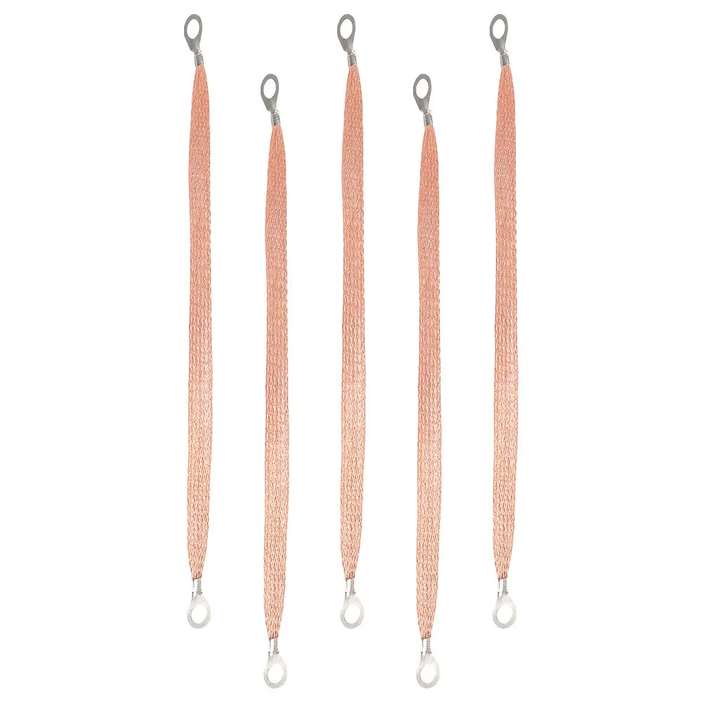 5 قطعة كابلات النحاس مضفر الأشرطة الأرضية محرك السيارات كابل التأريض للسيارة البحرية مركبة الاستخدام العالمي