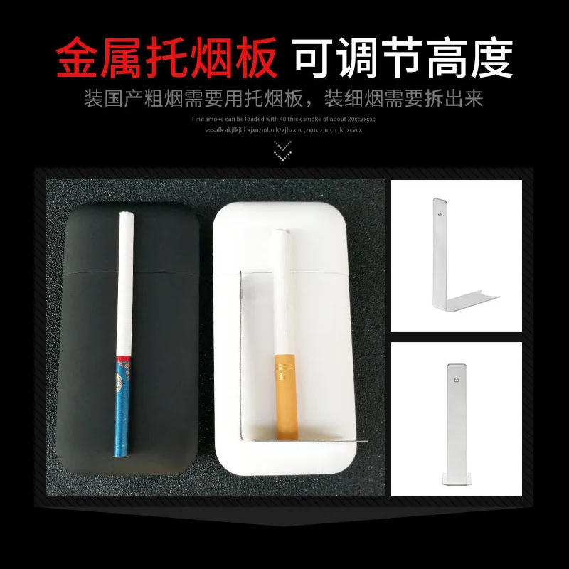 Portable thin cigarette case 20-piece small multi-function cigarette case for women smoking accessories