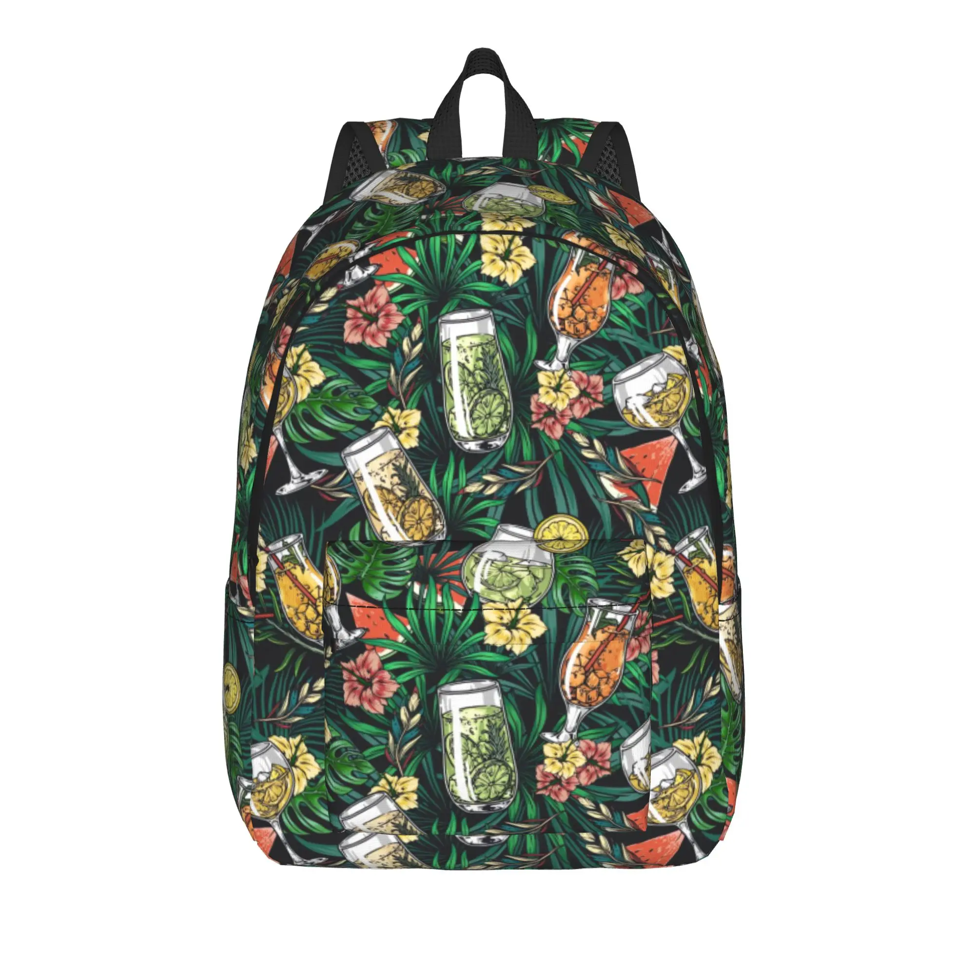 Exotic Cocktails   Colorful   Backpack  Elegant Backpacks Teen Outdoor Print High School Bags Custom Rucksack
