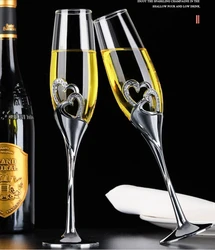 Crystal bubble champagne glass red wine cup set wedding gift transparent glass high foot red wine cup wine glasses wine glass