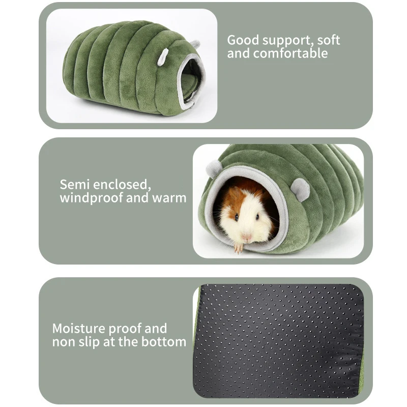 Pet House Hamster Bed Super Warm guinea pig Cage Accessories Cave Cozy Hideout for Hedgehog Bearded rabbit hedgehog pets items