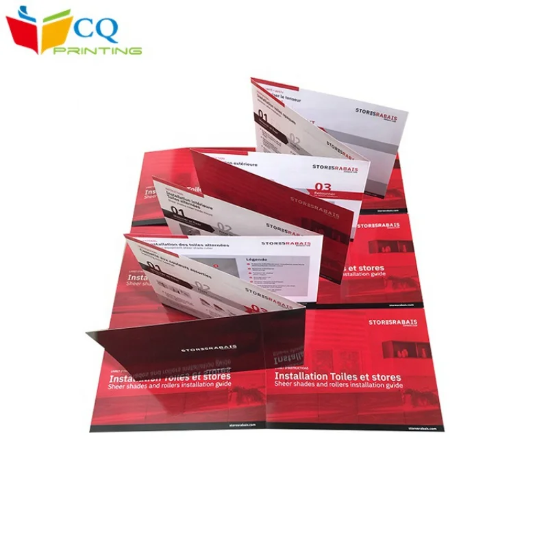 50 0.Zhang.Custom.Custom cheap full colour printing instruction leaflet brochure folder / a5 Booklet, folded flyers,