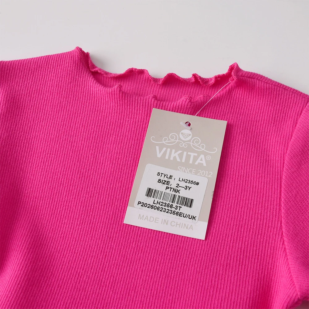 Rosa Strick-Tüllkleid für Kinder, Mädchen Weiches Baumwoll-Langarmkleid, Flauschiges Mesh-Tutu-Kleid, Mädchen Geburtstagsparty Süßes Elegantes Alltagskleid – Detail 8